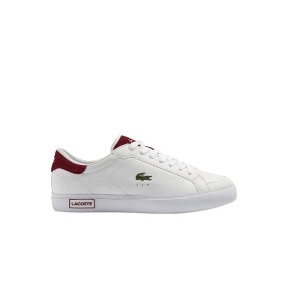 Lacoste Powercourt 223 1 SMA Mens White Leather Lifestyle Sneakers Shoes
