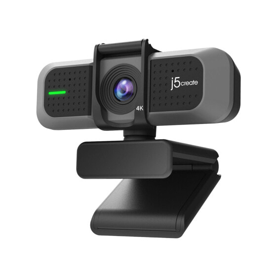 j5create JVU430 USB 4K Ultra HD Webcam - 3840 x 2160 Video Capture Resolution - Black and Silver - 8 MP - 3840 x 2160 pixels - Full HD - 60 fps - 720x480@30fps - 1280x720@30fps - 1920x1080@30fps - 2560x1440@30fps - 3840x2160@30fps - 360p - 480p - 540p - 720p - 108