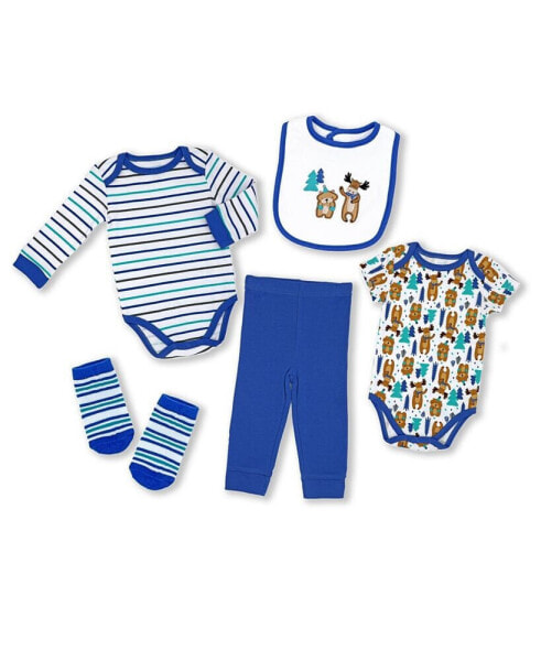 Baby Boys and Girls Layette, 5-Piece Set
