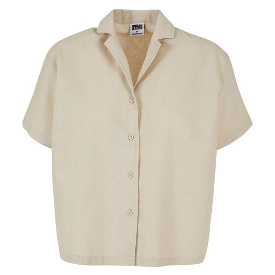 URBAN CLASSICS Linen Mixed Resort Short Sleeve Shirt