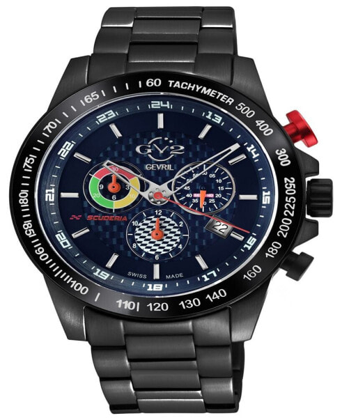 Men's Scuderia Black Stainless Steel Watch 45mm
