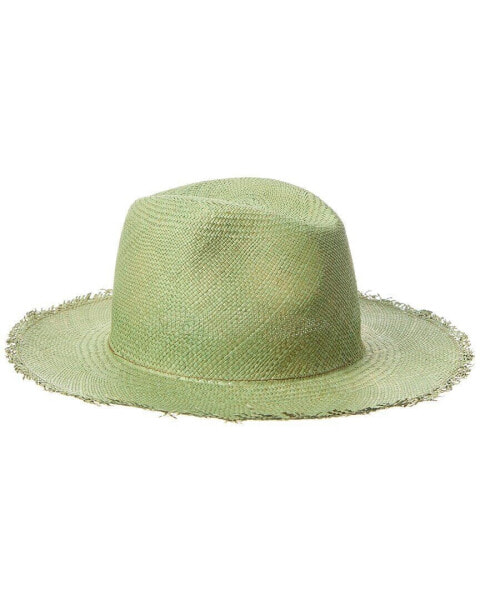 Hat Attack Fringed Panama Continental Hat Women's Green