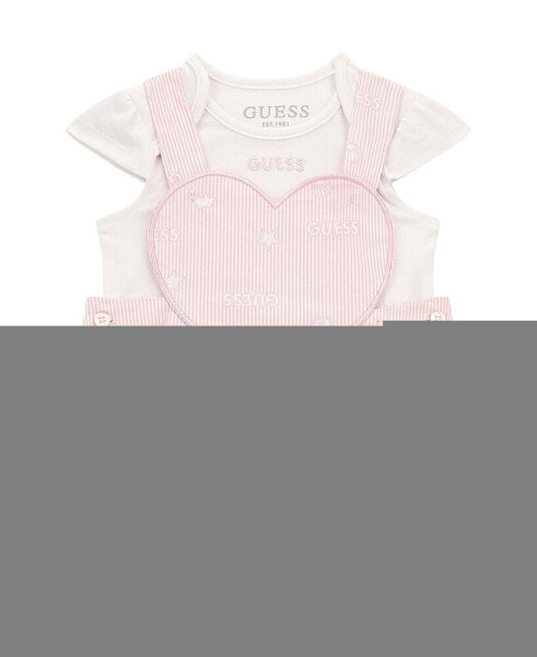 Baby Girl Short Sleeve Bodysuit and Short Set