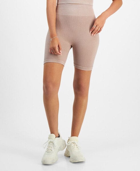 Juniors' Seamless High-Waisted Biker Shorts