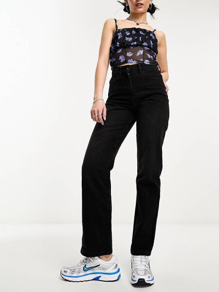 COLLUSION x005 mid rise straight leg jean in black