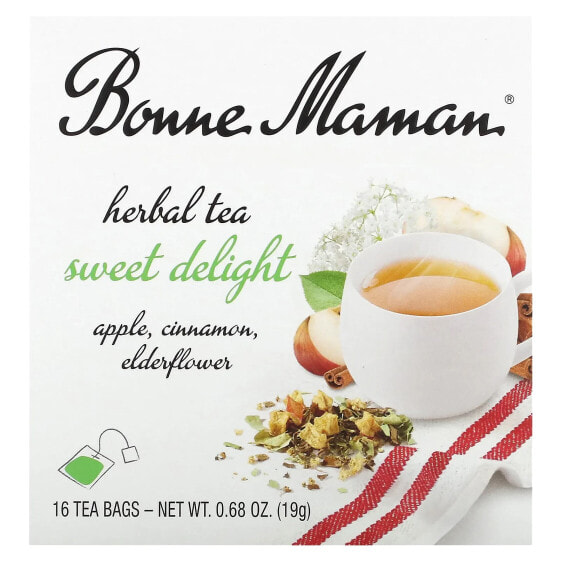 Bonne Maman, Herbal Tea, Sweet Delight, без кофеина, 16 чайных пакетиков, 19 г (0,68 унции)