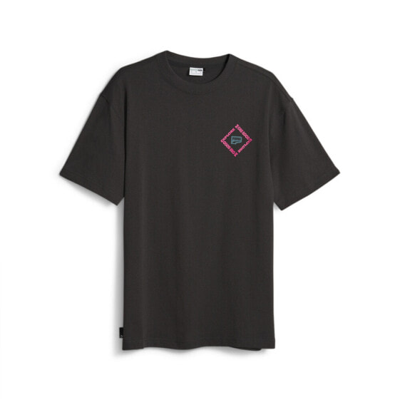 Puma Downtown Graphic Crew Neck Short Sleeve T-Shirt Mens Black Casual Tops 6212