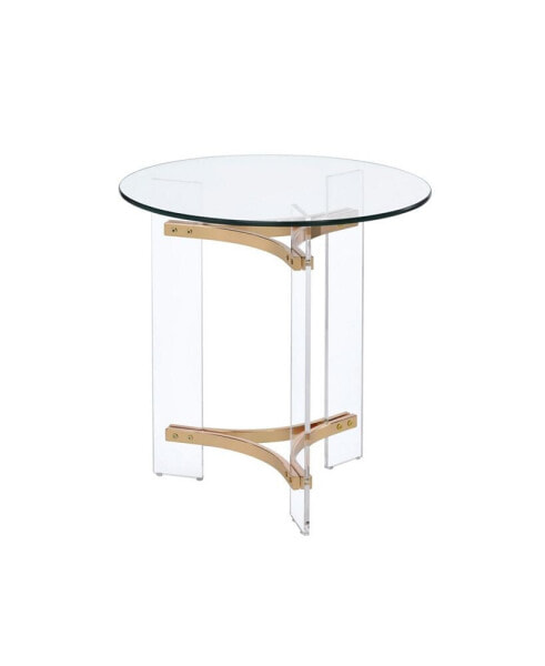 Sosi End Table, Gold Finish