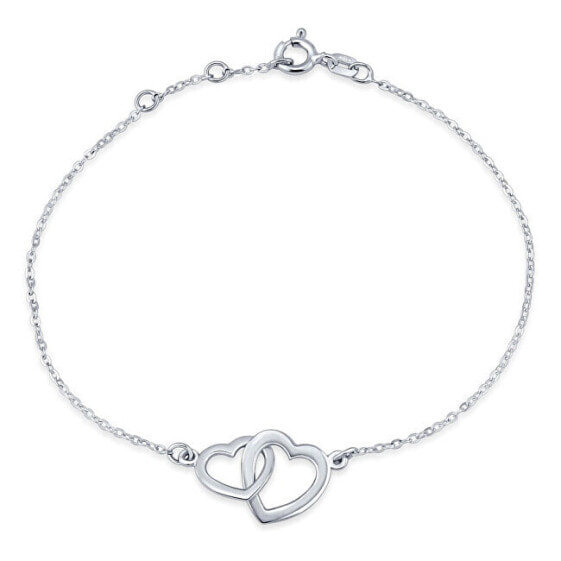 Fine silver hand chain with Hearts SMJB060RN3ZT