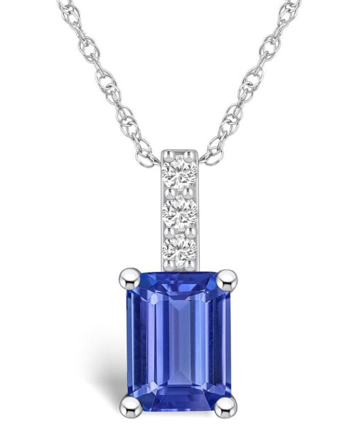 Macy's tanzanite (1-1/8 Ct. t.w.) and Diamond Accent Pendant Necklace