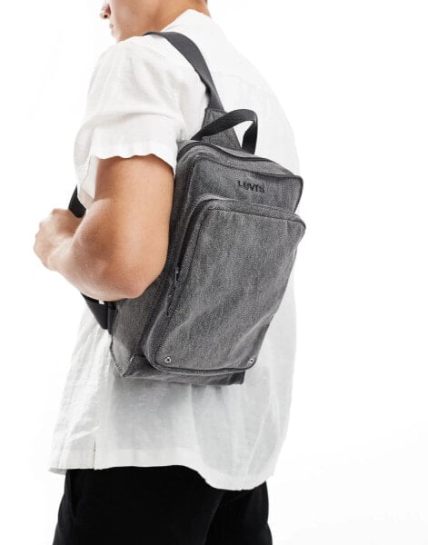 Levi's sling backpack in grey