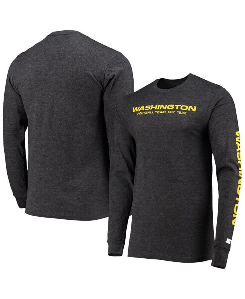 Men's Heathered Charcoal Washington Football Team Halftime Long Sleeve T-shirt