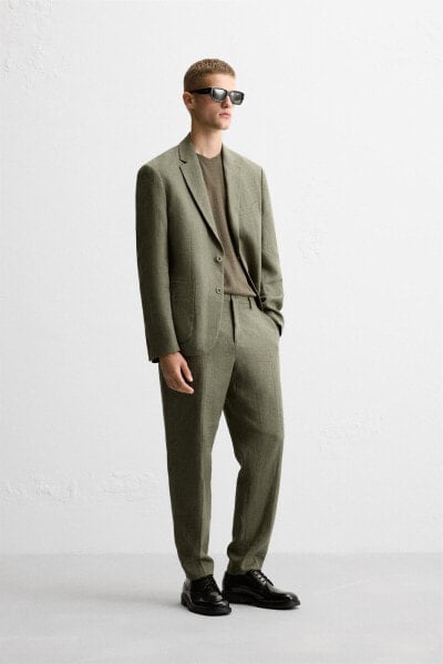 COTTON - LINEN SUIT TROUSERS