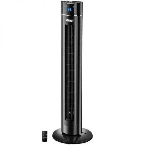 UNOLD 86855 - Household tower fan - Black - Floor - Buttons - Wireless - 8 h - LED