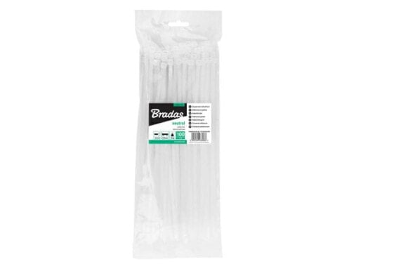 Белая пластиковая лента Bradas 3,6 x 280мм 100шт.