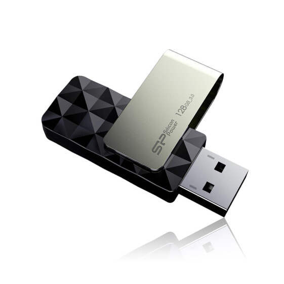 Silicon Power Blaze B30 128GB - 128 GB - USB Type-A - 3.2 Gen 1 (3.1 Gen 1) - Swivel - 14.8 g - Black