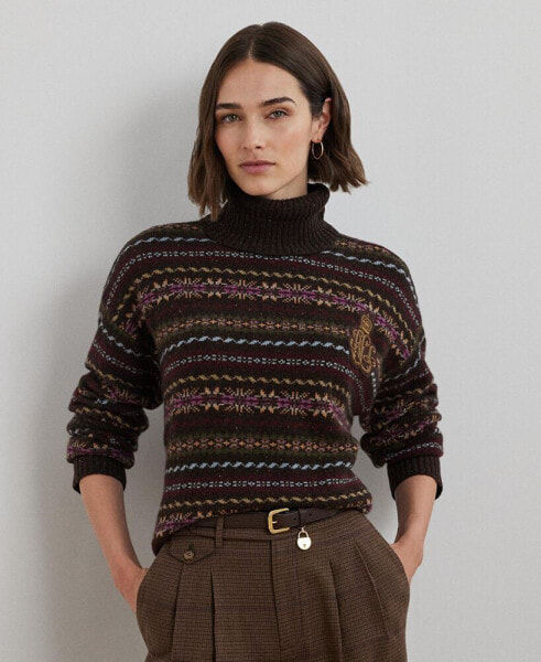 Women's Fair Isle Wool-Blend Turtleneck Sweater