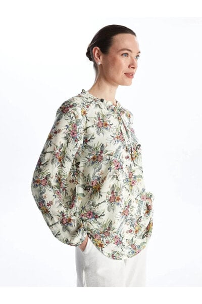 Блузка женская LC WAIKIKI Grace с длинными рукавами и цветочным узором