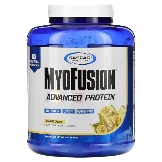 Gaspari Nutrition, MyoFusion, улучшенный протеин, банан и сливки, 1,81 г (4 фунта)