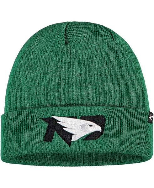 Шапка вязаная с отворотом '47 Brand мужская зеленая с надписью North Dakota