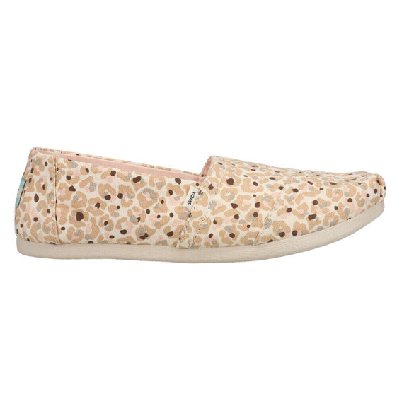 TOMS Alpargata Cheetah Slip On Womens Pink Flats Casual 10016218