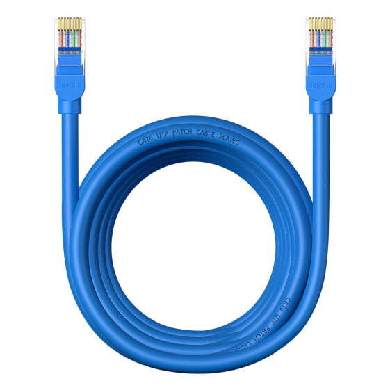 Kabel przewód sieciowy Ethernet Cat 6 RJ-45 1000Mb/s skrętka 5m niebieski
