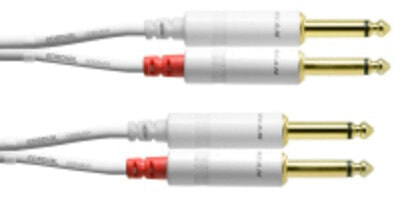 Cordial CFU 6 PP-SNOW - 2 x 6.35mm - Male - 2 x 6.35mm - Male - 6 m - White