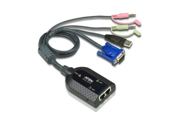 ATEN KA7178-AX - USB - VGA - Black - RJ-45 - 2 x RJ-45 Female - 1 x USB Type A Male - 1 x HDB-15 Male - 2 x Mini Stereo Plug