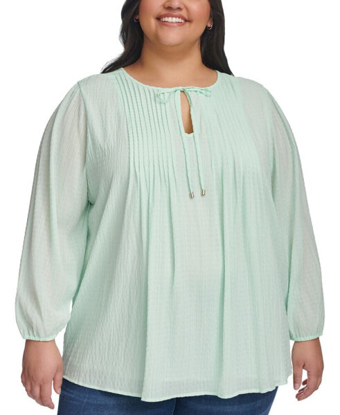 Plus Size Pintucked Top