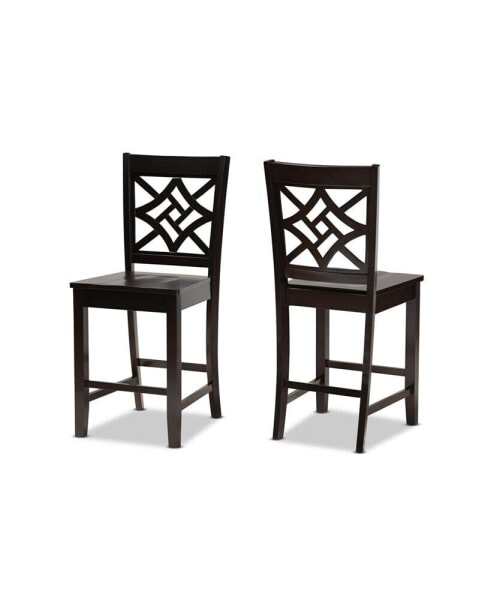 Сет из двух современных барных стульев из дерева Baxton Studio Nicolette
