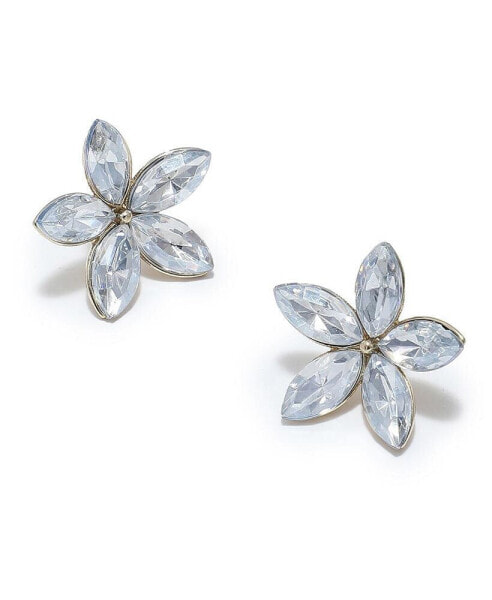 Women's Crystal Flora Stud Earrings