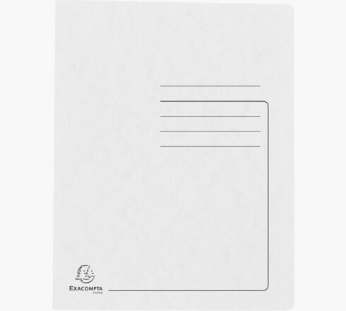 Exacompta 39982E - Presentation folder - A4 - Pressboard - White - Portrait - 350 sheets