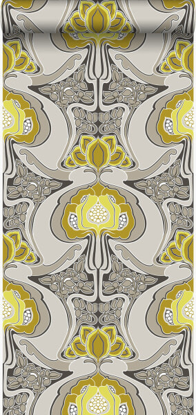 Tapete Jugendstil-Blumenmuster