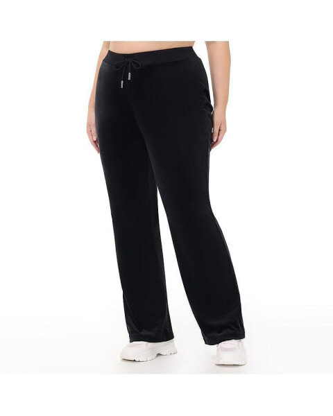 Plus Size OG Big Bling Velour Track Pants