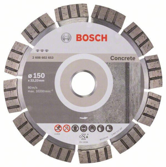 Bosch Diamanttrennscheibe Best for Concrete, 150 x 22,23 x 2,4 x 12 mm