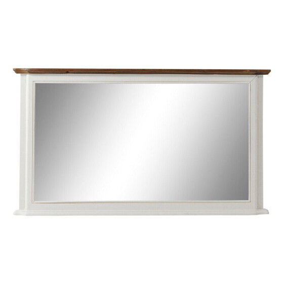 Настенное зеркало DKD Home Decor 115 x 6 x 66 cm Стеклянный Коричневый Белый романтик