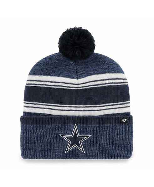 Men's Navy Dallas Cowboys Fadeout Cuffed Knit Hat with Pom