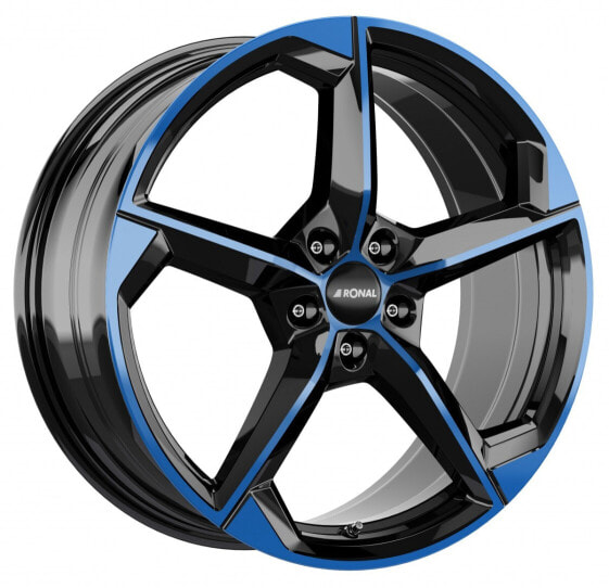 Ronal R66 jetblack-blue tinted 8.5x20 ET45 - LK5/112 ML76