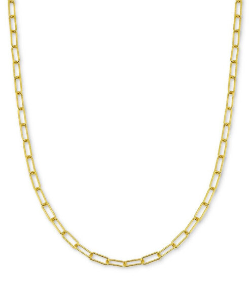 Diamond-Cut Paperclip Chain 18" in Sterling Silver or 18k Gold-plated Sterling Silver; Created for Macy's