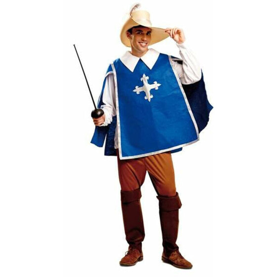 Costume for Adults My Other Me Male Musketeer 5 Pieces Blue