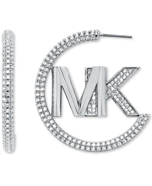 Серьги Michael Kors Faceted Mk Pave Hoop