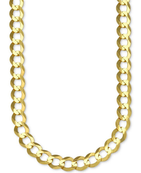 20" Open Curb Link Chain Necklace in Solid 10k Gold