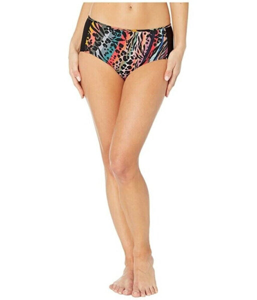 Paul Smith Women's 248017 Cheetah Print Stripe Panelled Pant Swimwear Size M