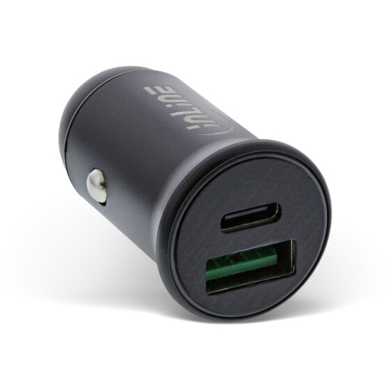 InLine USB car charger power-adapter power delivery - USB-A + USB-C - black