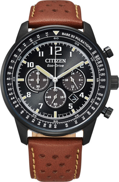 Citizen Men's Eco-Drive Black Dial Chronograph Watch - CA4505-12E NEW