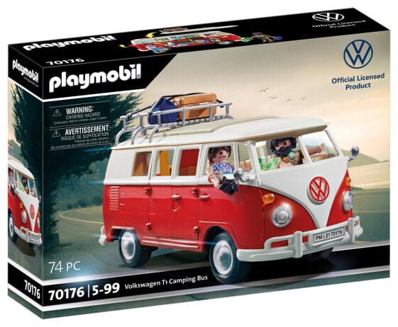 Игровой набор с элементами конструктора Playmobil Туристический автобус Volkswagen T1 ,70176