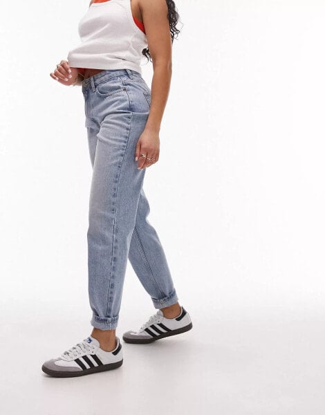 Topshop Hourglass Original high rise Mom jeans in bleach