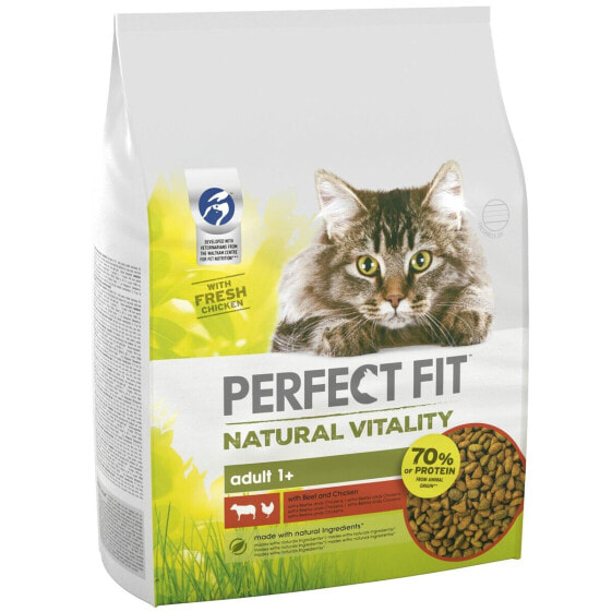 Сухой корм для кошек Perfect Fit Natural Vitality Говядина 2,4 кг Взрослые Цыпленок