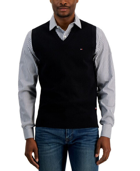 Men's Ricecorn V-Neck Cotton Sweater Vest