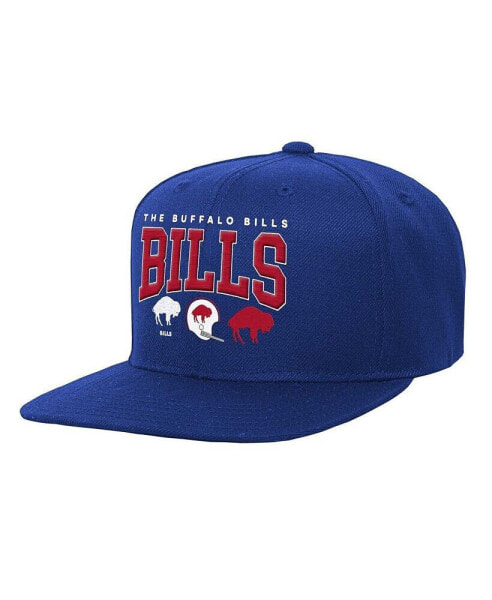 Big Boys and Girls Royal Buffalo Bills Champ Stack Flat Brim Snapback Hat